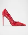 Aquazzura Amourose 105 Cutout Patent-leather Pumps In Lipstick