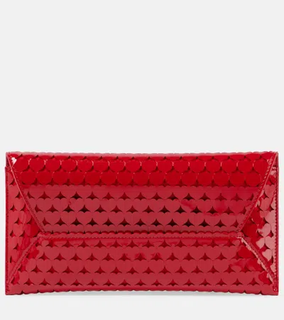 Aquazzura Amourose Patent Leather Clutch In Red