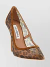 Aquazzura Animal Print Stiletto Pumps With Mesh Paneling In Animal Print