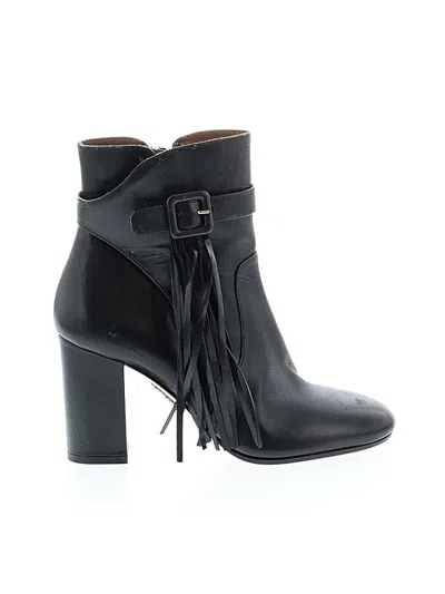 Pre-owned Aquazzura Ankle Boots In Black
