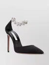 Aquazzura Ankle Strap Pump 105 In Black