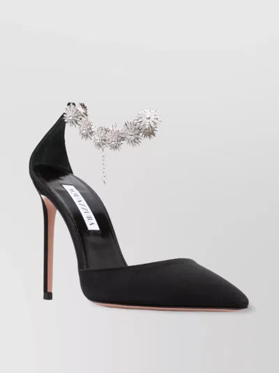 Aquazzura Ankle Strap Pump 105 In Black