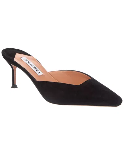 Aquazzura Anok 65 Suede Mule In Black