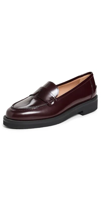 Aquazzura Aqua Loafers Aubergine In Black