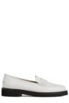 Aquazzura Aqua Round Toe Slip-on Loafers In White