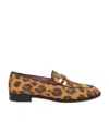 Aquazzura Aquazzurra Brandi Loafers In Suede Leather With Spotted Print In Brown