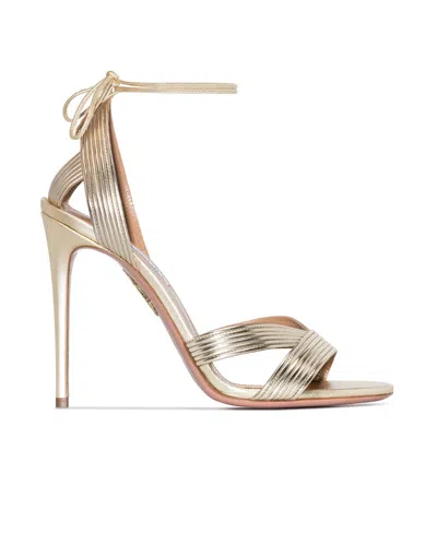 AQUAZZURA ARI 105MM LEATHER SANDALS