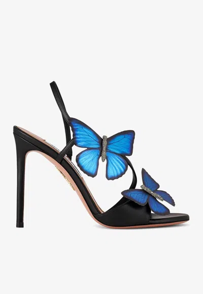 Aquazzura Babylon 105 Butterfly Applique Sandals