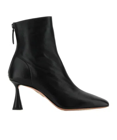 AQUAZZURA BACK-ZIP SHORT BOOTS