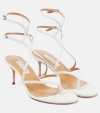 Aquazzura Baia 65 Sandals In Nappa Leather In White