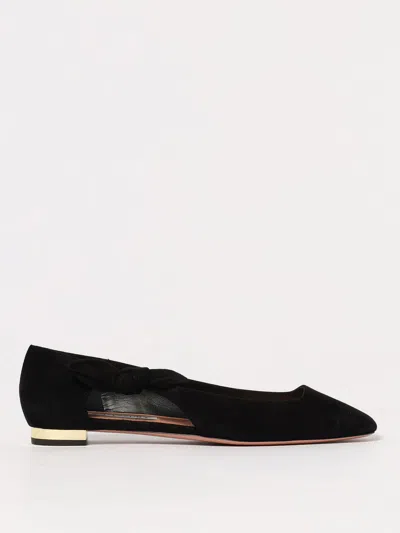 AQUAZZURA BALLET FLATS AQUAZZURA WOMAN COLOR BLACK,G70444002
