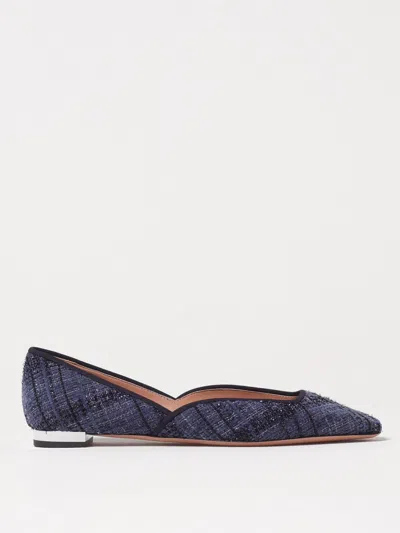 AQUAZZURA BALLET FLATS AQUAZZURA WOMAN COLOR BLUE,G44898009