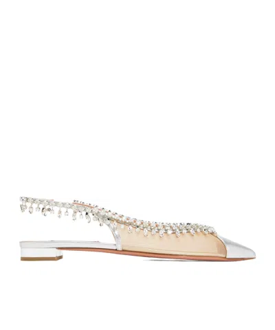 AQUAZZURA AQUAZZURA TEMPTATION EMBELLISHED BALLET FLATS