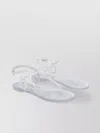 Aquazzura Almost Bare Crystal Jelly Sandal Flats Transparent