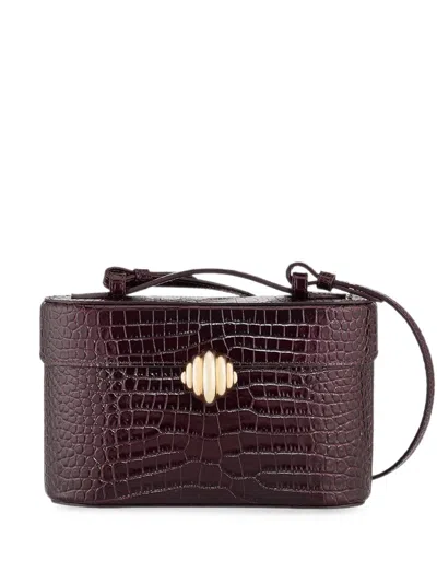 Aquazzura Belgravia Vanity Crossbody Bag In Burgundy