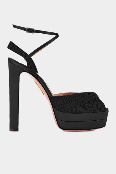 Aquazzura Bellini Beauty Plateau 130 In Black