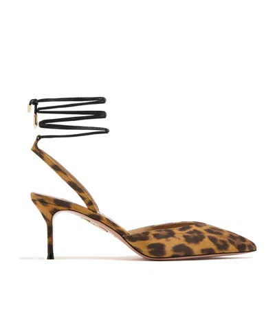 AQUAZZURA AQUAZZURA DECOLLETE SLINGBACK ANKLE STRAP PUMPS