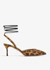 Aquazzura Beyond Animal-print Leather Slingback Pumps In Animal Print