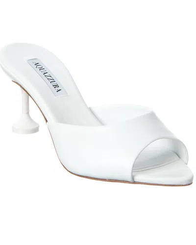 Aquazzura Bisous 85 Leather Sandal In Animal Print