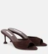 Aquazzura 65mm Bisous Fluted-heel Suede Sandals