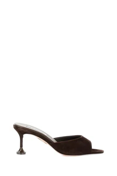 Aquazzura Bisous Mule 65 In Brown