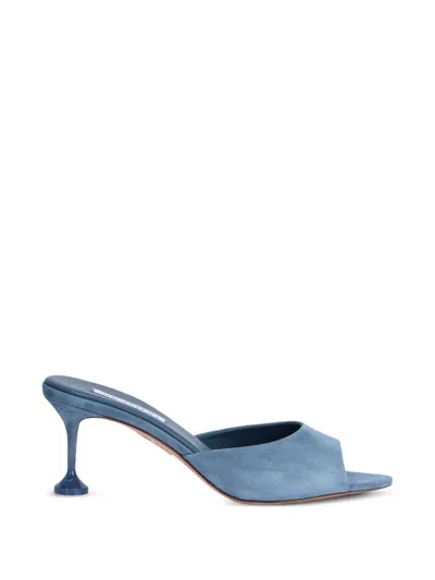 Aquazzura Bisous Mules 65 In Blue