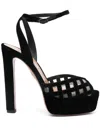 Aquazzura 130mm Romance Plateau Sandals In Black