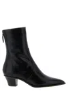 Aquazzura Ankle Boots With Block Heel And Pointed Toe In Black