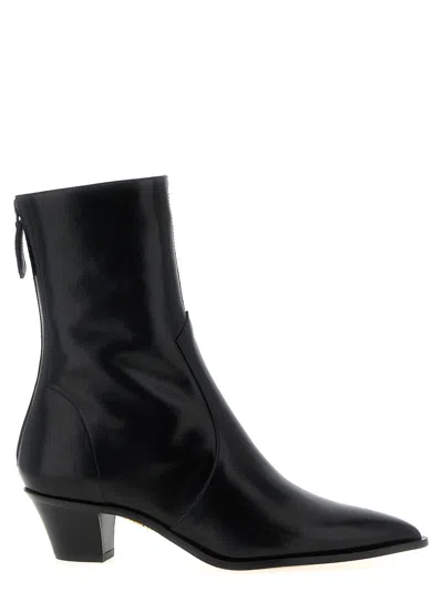 AQUAZZURA BLACK ANKLE BOOTS