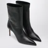 Aquazzura Black Leather Ankle Boot In Multi