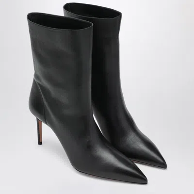 AQUAZZURA BLACK LEATHER ANKLE BOOT