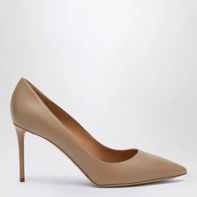 Aquazzura Purist 85 Leather Pumps In Brown