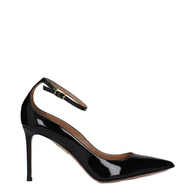 Aquazzura Black Leather High Heel Women's Pumps