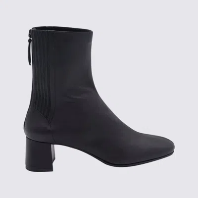Aquazzura Black Leather Saint Honore Boots
