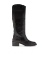 Aquazzura Black Logo Boots In Black