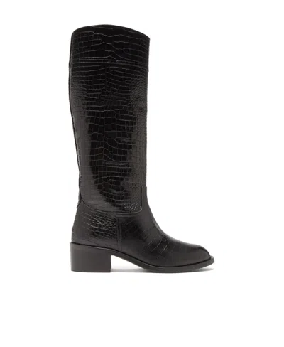 Aquazzura Black Logo Boots