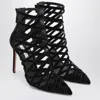 Aquazzura Black Perforated Décolleté With Zip
