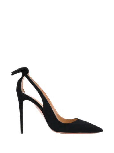 AQUAZZURA BLACK SUEDE PUMPS