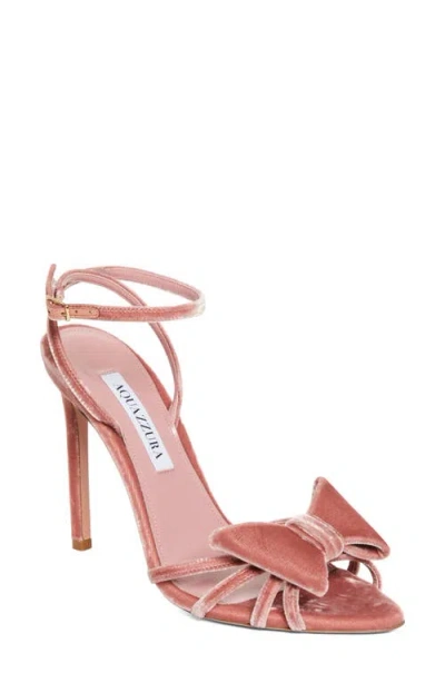 Aquazzura Black Tie Ankle Strap Sandal In Pink