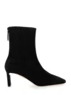 Aquazzura Black Ankle Boots With Blade Heel In Suede Woman In Black
