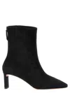 Aquazzura Black Ankle Boots With Blade Heel In Suede Woman