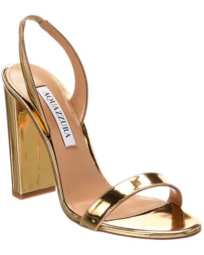 Aquazzura Block 85 Patent Sandal In Blue