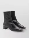 Aquazzura Block Heel Ankle Boots With Pointed Toe