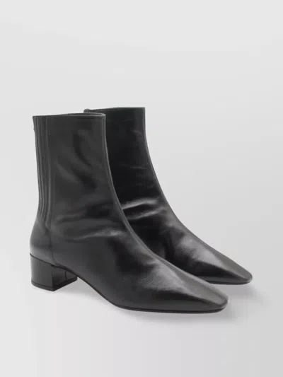 Aquazzura Block Heel Ankle Boots With Pointed Toe
