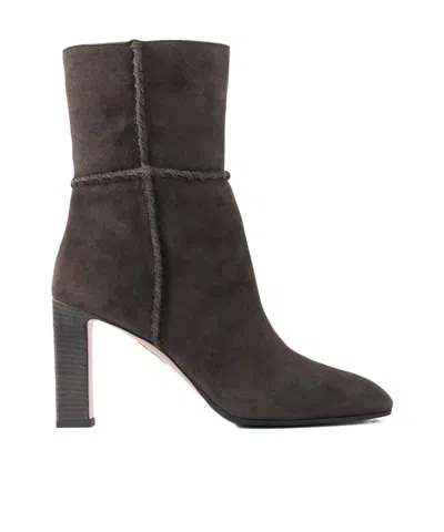 Aquazzura Block Heel Mid-calf Fashion Boots In Black