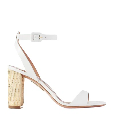 Aquazzura Blockheel Highheel Sandals In White