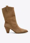 Aquazzura Boogie 70 Suede Mid-calf Boots