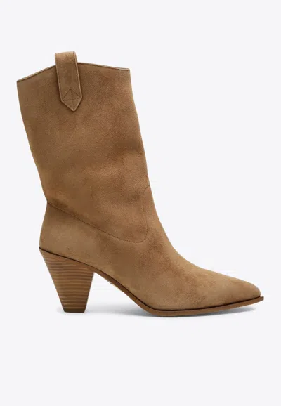 Aquazzura Boogie 70 Suede Mid-calf Boots