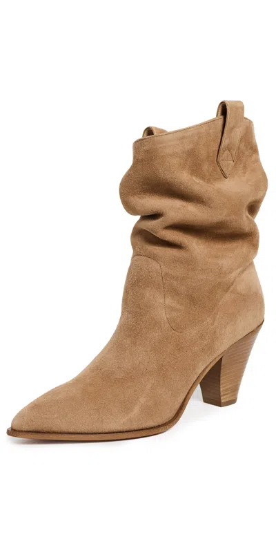 Aquazzura Boogie Cowboy Booties 70mm Camel In Brown
