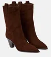 AQUAZZURA BOOGIE SUEDE ANKLE BOOTS